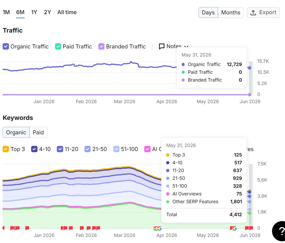 Semrush Traffic Analytics - Fashion Brand