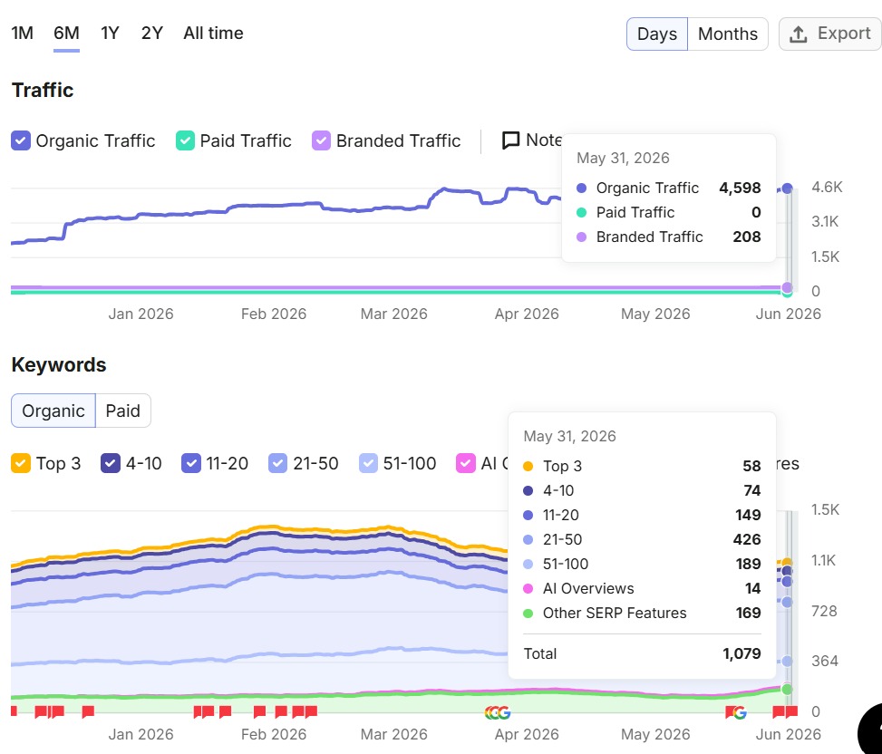 Semrush Traffic Analytics - Cosmetics Brand